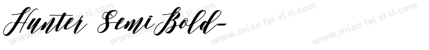 Hunter SemiBold字体转换